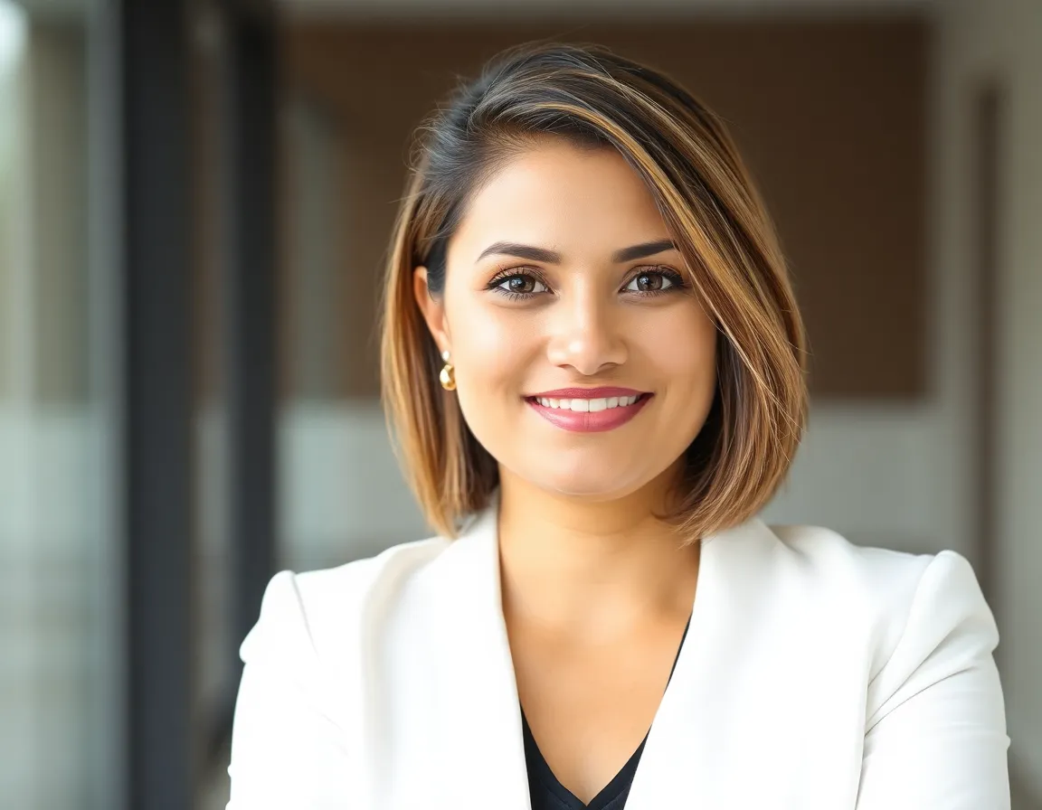 Professional headshot of a female accounting professional, head of GST and compliance.